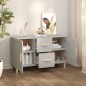 vidaXL Aparador de madera de ingeniería gris hormigón 100x36x60 cm