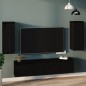 vidaXL Armarios de pared 2 uds madera maciza de pino negro 30x30x80 cm vidaXL Armarios de pared 2 uds madera maciza de pino negro 30x30x80 cm