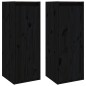 vidaXL Armarios de pared 2 uds madera maciza de pino negro 30x30x80 cm vidaXL Armarios de pared 2 uds madera maciza de pino negro 30x30x80 cm