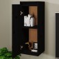 vidaXL Armarios de pared 2 uds madera maciza de pino negro 30x30x80 cm vidaXL Armarios de pared 2 uds madera maciza de pino negro 30x30x80 cm