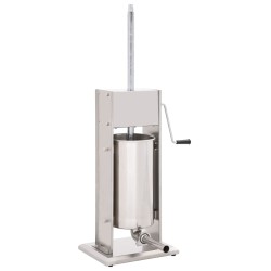 vidaXL Embutidora manual de acero inoxidable plateado 15 L 