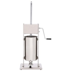 vidaXL Embutidora manual de acero inoxidable plateado 15 L 