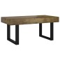 vidaXL Mesa de centro MDF y hierro marrón oscuro y negro 90x45x40 cm vidaXL Mesa de centro MDF y hierro marrón oscuro y negro 90x45x40 cm