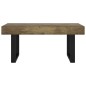 vidaXL Mesa de centro MDF y hierro marrón oscuro y negro 90x45x40 cm vidaXL Mesa de centro MDF y hierro marrón oscuro y negro 90x45x40 cm