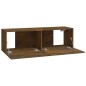vidaXL Set de muebles de TV 8 pzas madera contrachapada roble ahumado