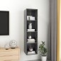 vidaXL Mueble TV pared madera contrachapada gris brillo 37x37x142,5 cm vidaXL Mueble TV pared madera contrachapada gris brillo 37x37x142,5 cm