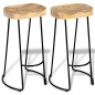 vidaXL Taburetes de cocina 2 unidades madera maciza de mango vidaXL Taburetes de cocina 2 unidades madera maciza de mango