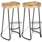 vidaXL Taburetes de cocina 2 unidades madera maciza de mango vidaXL Taburetes de cocina 2 unidades madera maciza de mango