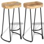 vidaXL Taburetes de cocina 2 unidades madera maciza de mango vidaXL Taburetes de cocina 2 unidades madera maciza de mango