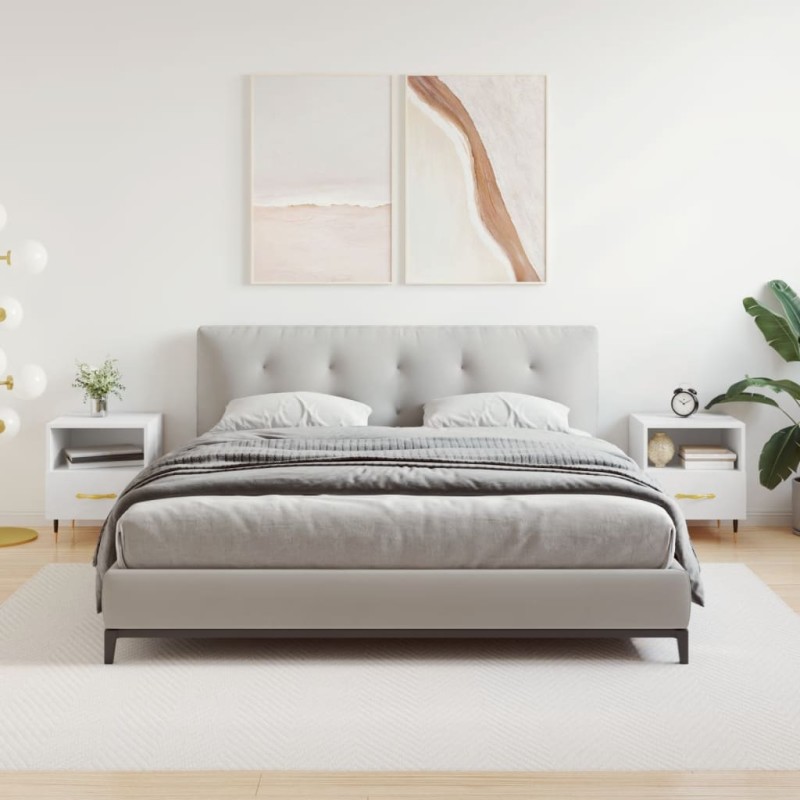 vidaXL Mesitas de noche 2 uds madera ingeniería blanco 40x35x47,5 cm vidaXL Mesitas de noche 2 uds madera ingeniería blanco 40x35x47,5 cm