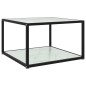 vidaXL Mesa de centro vidrio templado blanco 60x60x35 cm vidaXL Mesa de centro vidrio templado blanco 60x60x35 cm