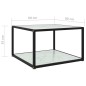 vidaXL Mesa de centro vidrio templado blanco 60x60x35 cm vidaXL Mesa de centro vidrio templado blanco 60x60x35 cm