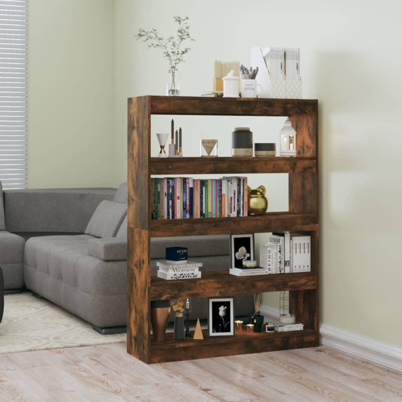 vidaXL Estantería/divisor de espacios roble ahumado 100x30x135 cm vidaXL Estantería/divisor de espacios roble ahumado 100x30x135 cm