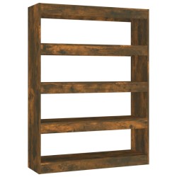 vidaXL Estantería/divisor de espacios roble ahumado 100x30x135 cm