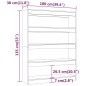 vidaXL Estantería/divisor de espacios roble ahumado 100x30x135 cm vidaXL Estantería/divisor de espacios roble ahumado 100x30x135 cm