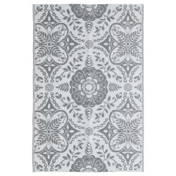 vidaXL Alfombra de exterior PP gris claro 190x290 cm