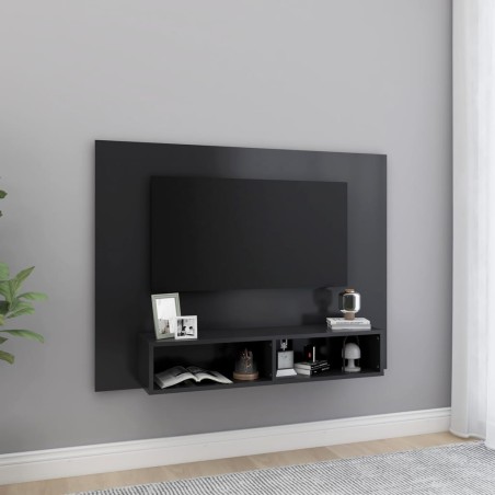 vidaXL Mueble de TV de pared madera contrachapada gris 120x23,5x90 cm
