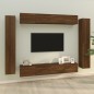 vidaXL Set de muebles para TV 8 pzas madera contrachapada roble marrón vidaXL Set de muebles para TV 8 pzas madera contrachapada roble marrón
