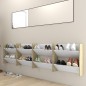 vidaXL Zapateros de pared 4uds contrachapada blanco y roble 60x18x60cm