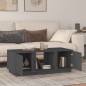 vidaXL Mesa de centro de madera maciza de pino gris 110x50x40 cm vidaXL Mesa de centro de madera maciza de pino gris 110x50x40 cm