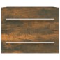 vidaXL Mueble lavabo madera contrachapada roble ahumado 60x38,5x48 cm vidaXL Mueble lavabo madera contrachapada roble ahumado 60x38,5x48 cm