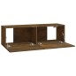 vidaXL Set de muebles de TV 6 pzas madera contrachapada roble ahumado