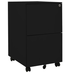 vidaXL Armario archivador acero negro 39x45x67 cm