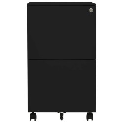 vidaXL Armario archivador acero negro 39x45x67 cm
