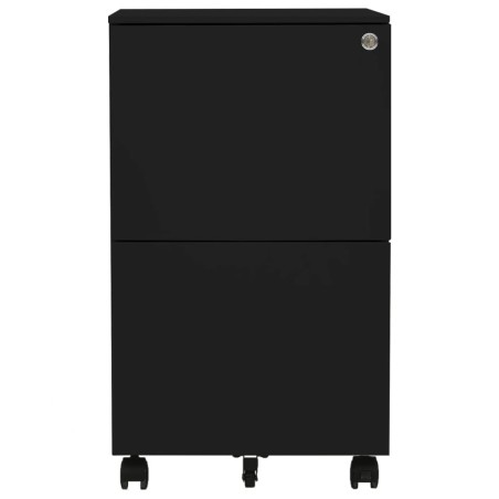 vidaXL Armario archivador acero negro 39x45x67 cm