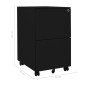 vidaXL Armario archivador acero negro 39x45x67 cm