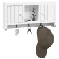 vidaXL Armario para llaves blanco contrachapada y acero 40x8,5x20 cm vidaXL Armario para llaves blanco contrachapada y acero 40x8,5x20 cm