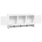vidaXL Armario para llaves blanco contrachapada y acero 40x8,5x20 cm vidaXL Armario para llaves blanco contrachapada y acero 40x8,5x20 cm