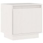 vidaXL Mesita de noche de madera maciza de pino blanco 40x30x40 cm vidaXL Mesita de noche de madera maciza de pino blanco 40x30x40 cm