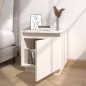 vidaXL Mesita de noche de madera maciza de pino blanco 40x30x40 cm vidaXL Mesita de noche de madera maciza de pino blanco 40x30x40 cm