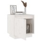 vidaXL Mesita de noche de madera maciza de pino blanco 40x30x40 cm vidaXL Mesita de noche de madera maciza de pino blanco 40x30x40 cm