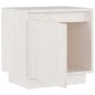 vidaXL Mesita de noche de madera maciza de pino blanco 40x30x40 cm vidaXL Mesita de noche de madera maciza de pino blanco 40x30x40 cm