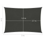 vidaXL Toldo de vela gris antracita HDPE 160 g/m² 2x3 m vidaXL Toldo de vela gris antracita HDPE 160 g/m² 2x3 m