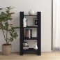 vidaXL Estantería/divisor de espacios madera maciza negro 60x35x125 cm vidaXL Estantería/divisor de espacios madera maciza negro 60x35x125 cm