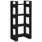 vidaXL Estantería/divisor de espacios madera maciza negro 60x35x125 cm vidaXL Estantería/divisor de espacios madera maciza negro 60x35x125 cm