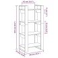 vidaXL Estantería/divisor de espacios madera maciza negro 60x35x125 cm vidaXL Estantería/divisor de espacios madera maciza negro 60x35x125 cm
