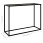 vidaXL Mesa consola vidrio templado negro 100x35x75 cm vidaXL Mesa consola vidrio templado negro 100x35x75 cm