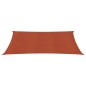 vidaXL Toldo de vela HDPE terracota 160 g/m² 2x4 m