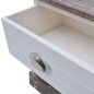 vidaXL Mesita de noche marrón y blanca vidaXL Mesita de noche marrón y blanca