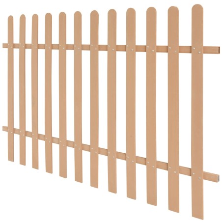 vidaXL Valla de estacas de jardín de WPC 200x120 cm