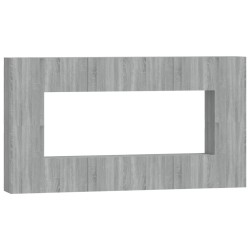 vidaXL Set de muebles para TV 8 pzas madera contrachapada gris Sonoma