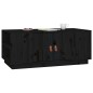 vidaXL Mesa de centro de madera maciza de pino negro 100x50x41 cm vidaXL Mesa de centro de madera maciza de pino negro 100x50x41 cm