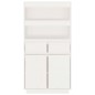 vidaXL Aparador alto de madera maciza de pino blanco 60x40x116,5 cm