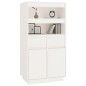 vidaXL Aparador alto de madera maciza de pino blanco 60x40x116,5 cm
