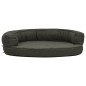 vidaXL Colchón para cama de perro ergonómico gris oscuro 75x53 cm