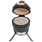 vidaXL Barbacoa 2 en 1 ahumadora Kamado de cerámica negro 56 cm vidaXL Barbacoa 2 en 1 ahumadora Kamado de cerámica negro 56 cm